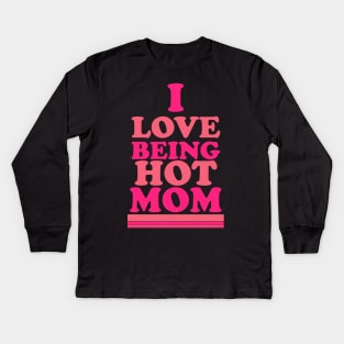 hot mom summer Kids Long Sleeve T-Shirt